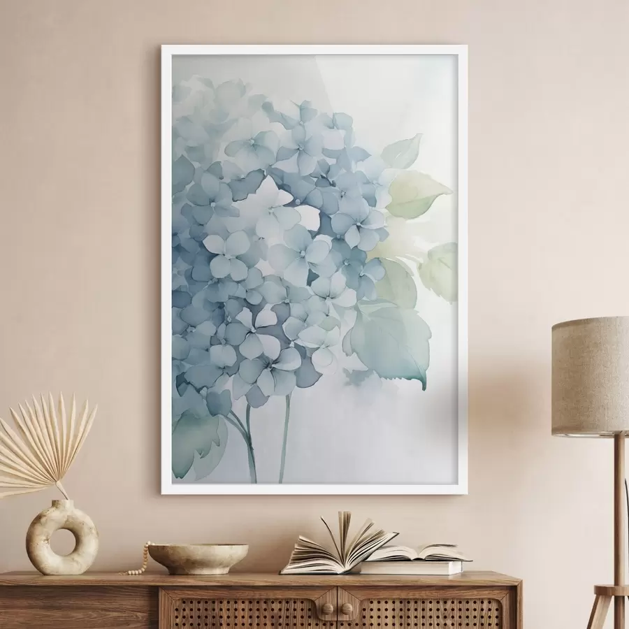murales de pared Hortensias azules f48635