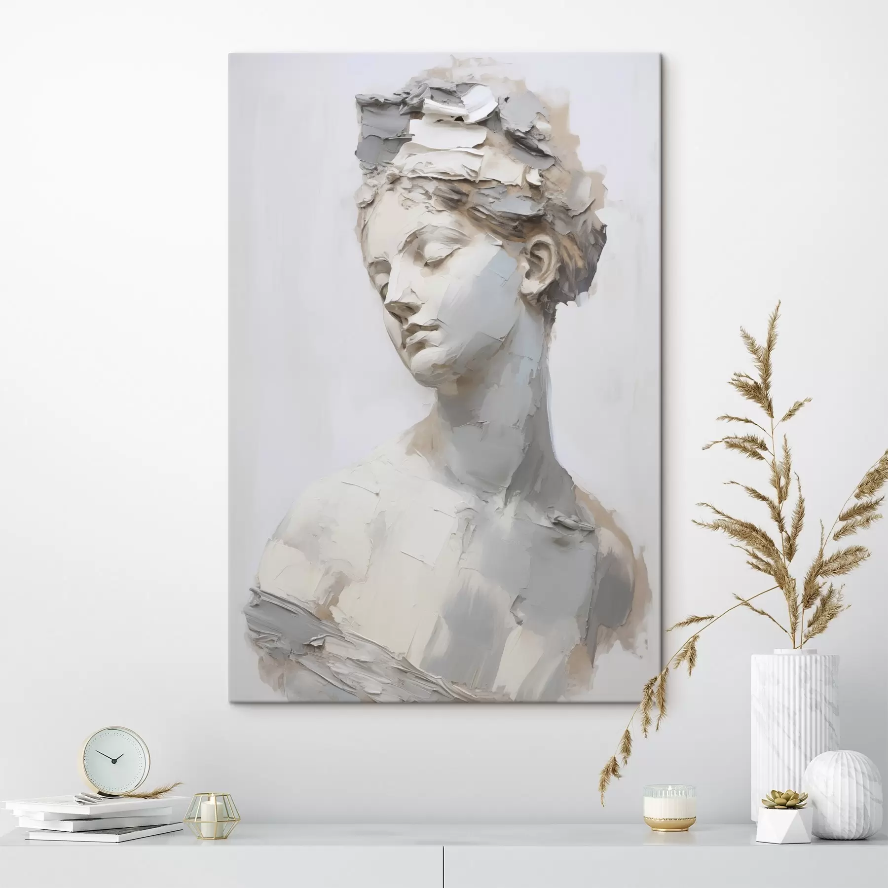 murales de pared Busto antiguo de una mujer, imitación de un cuadro s48670