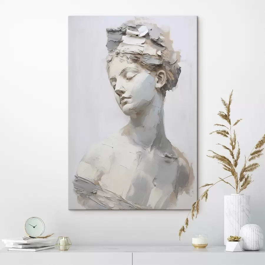 murales de pared Busto antiguo de una mujer, imitación de un cuadro s48670