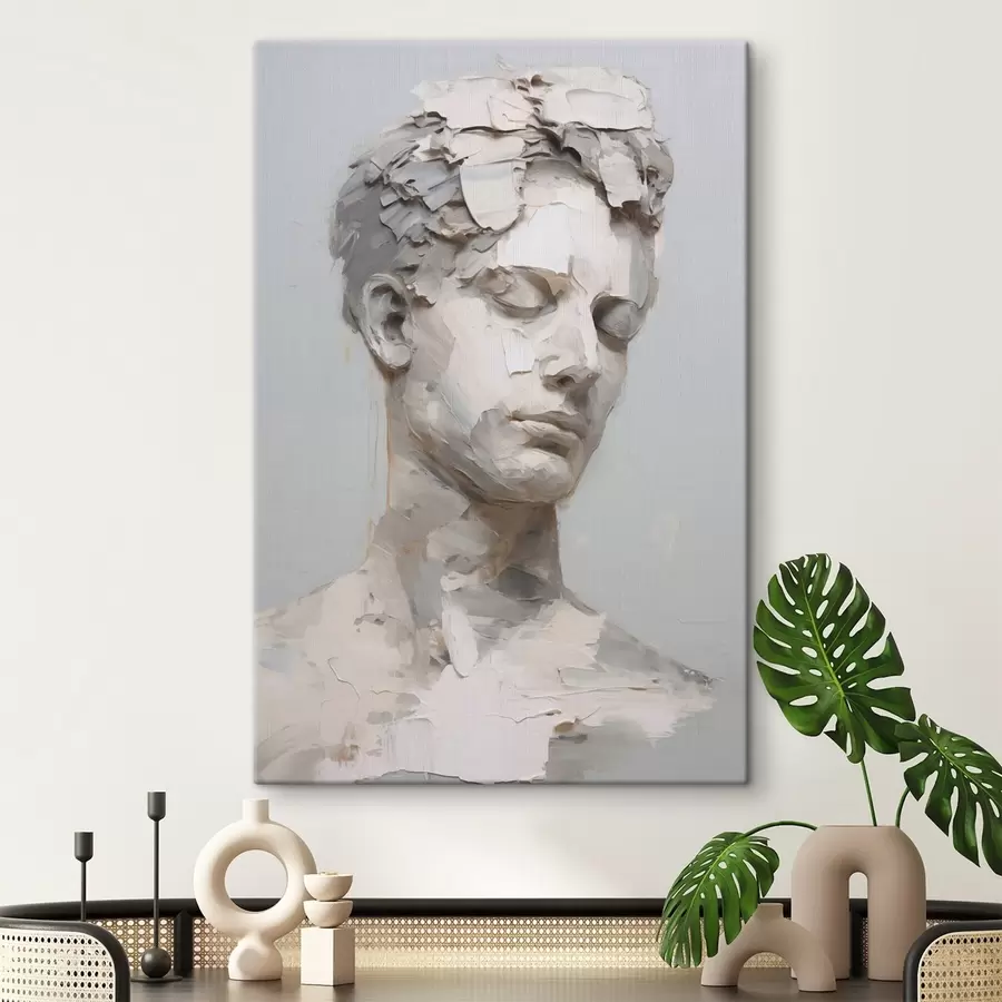murales de pared Busto antiguo de un hombre, imitación de un cuadro s48671