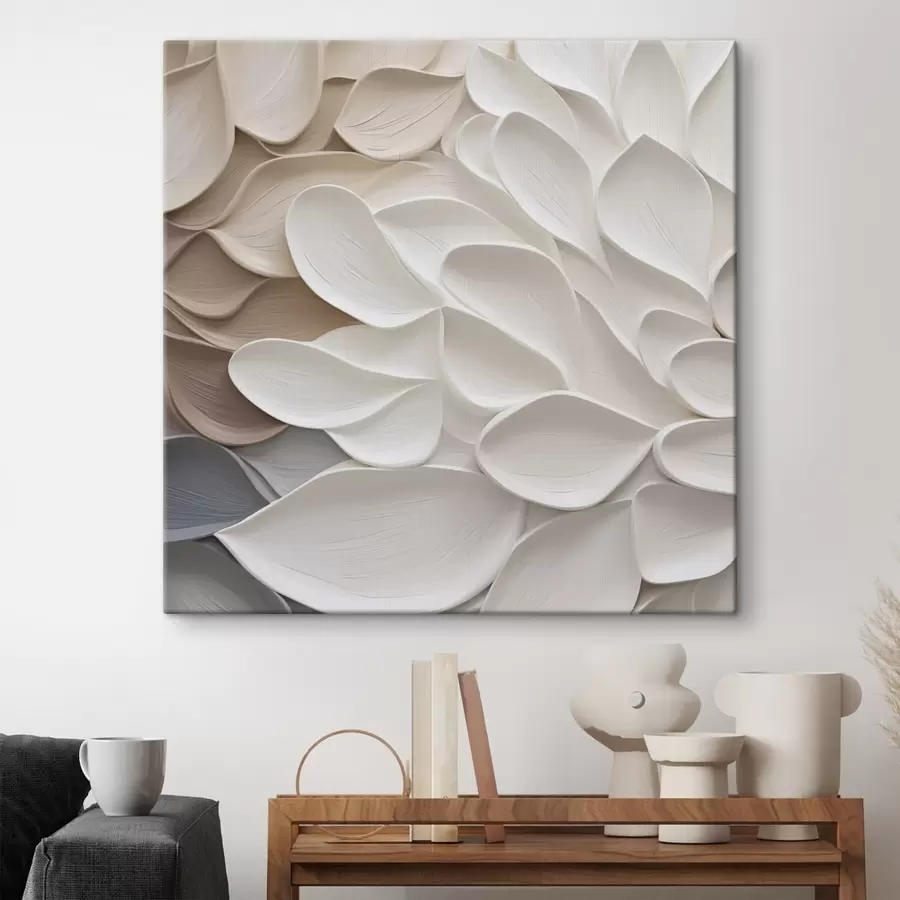 murales de pared Pétalos abstractos: imitación de una pintura s48676