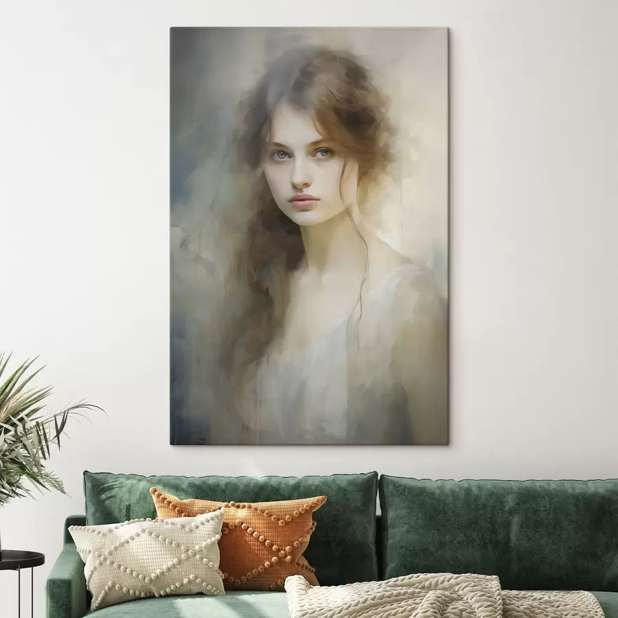 murales de pared Cuadro de imitación de una niña s48682