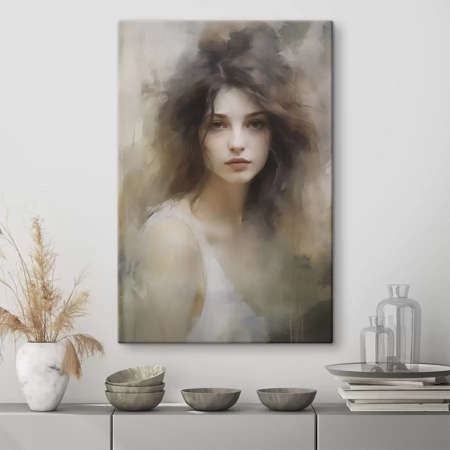 murales de pared Cuadro de imitación de una niña s48683