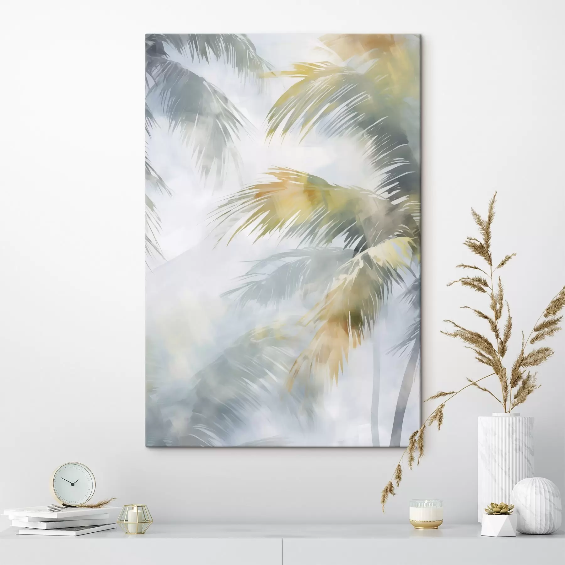 murales de pared Imitación abstracta de la vegetación en la pintura s48686