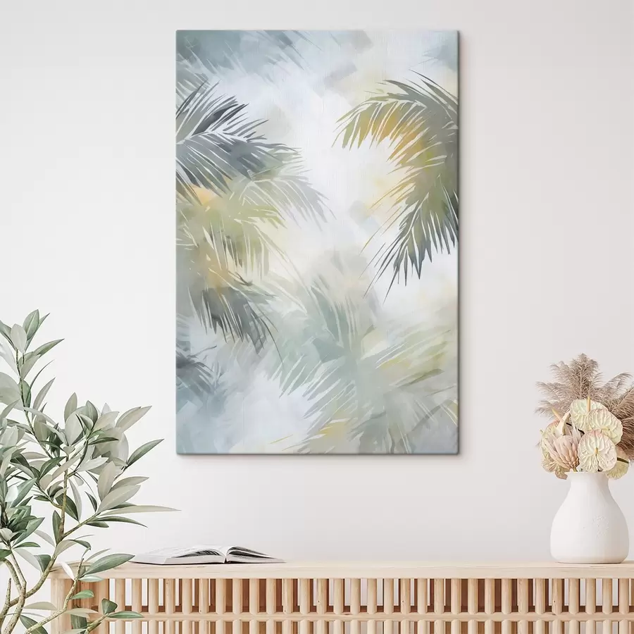 murales de pared Imitación abstracta de la vegetación en la pintura s48687