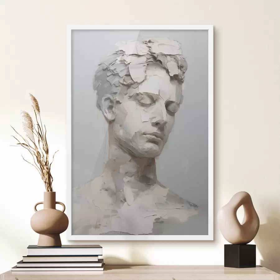 murales de pared Busto antiguo de un hombre, imitación de un cuadro f48671