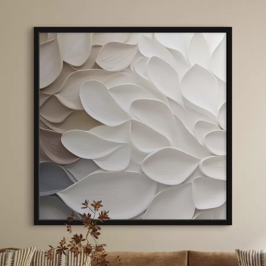 murales de pared Pétalos abstractos: imitación de una pintura f48676