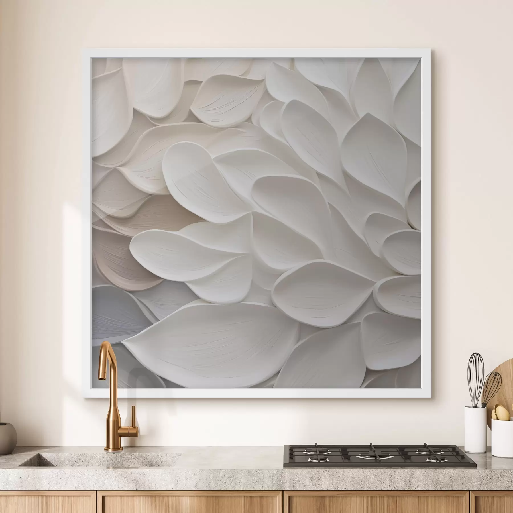murales de pared Pétalos abstractos: imitación de una pintura f48676