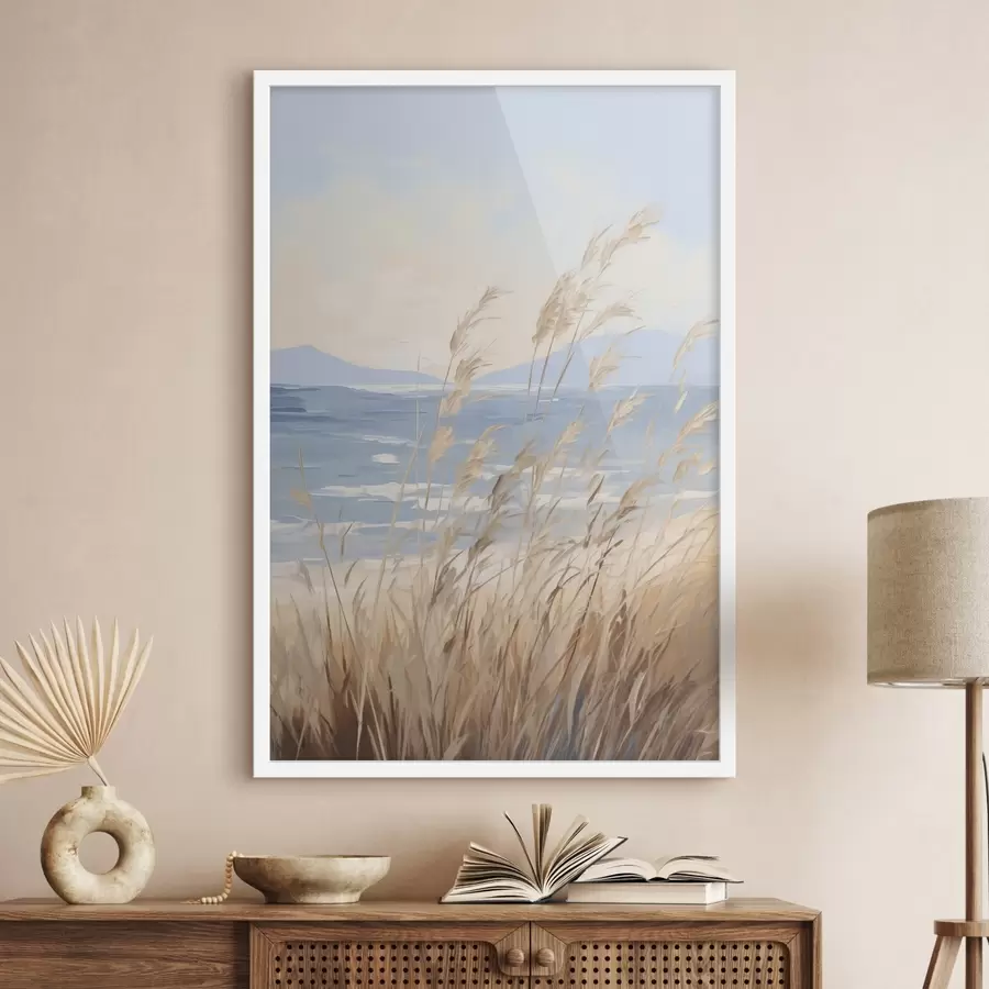 murales de pared Pintura que imita un paisaje costero f48679