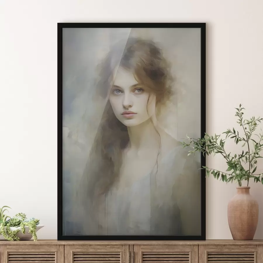 murales de pared Cuadro de imitación de una niña f48682