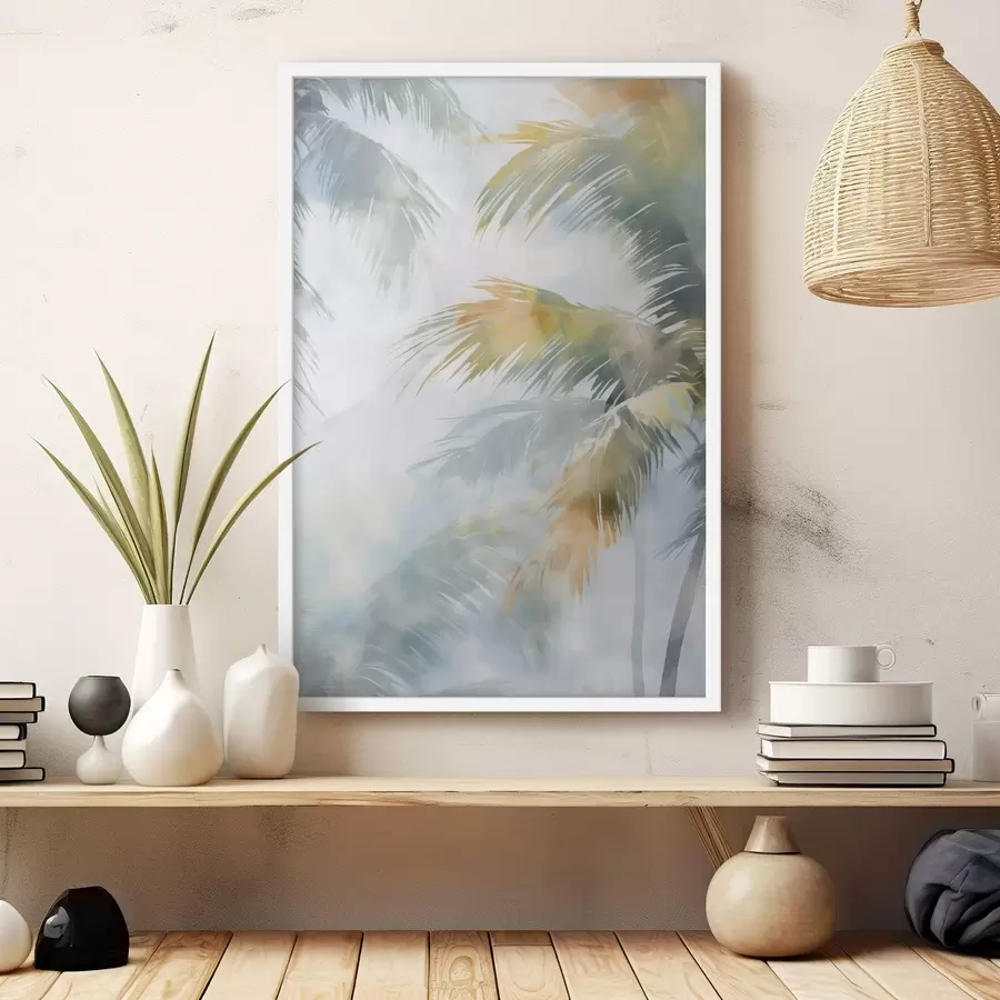 murales de pared Imitación abstracta de la vegetación en la pintura f48686