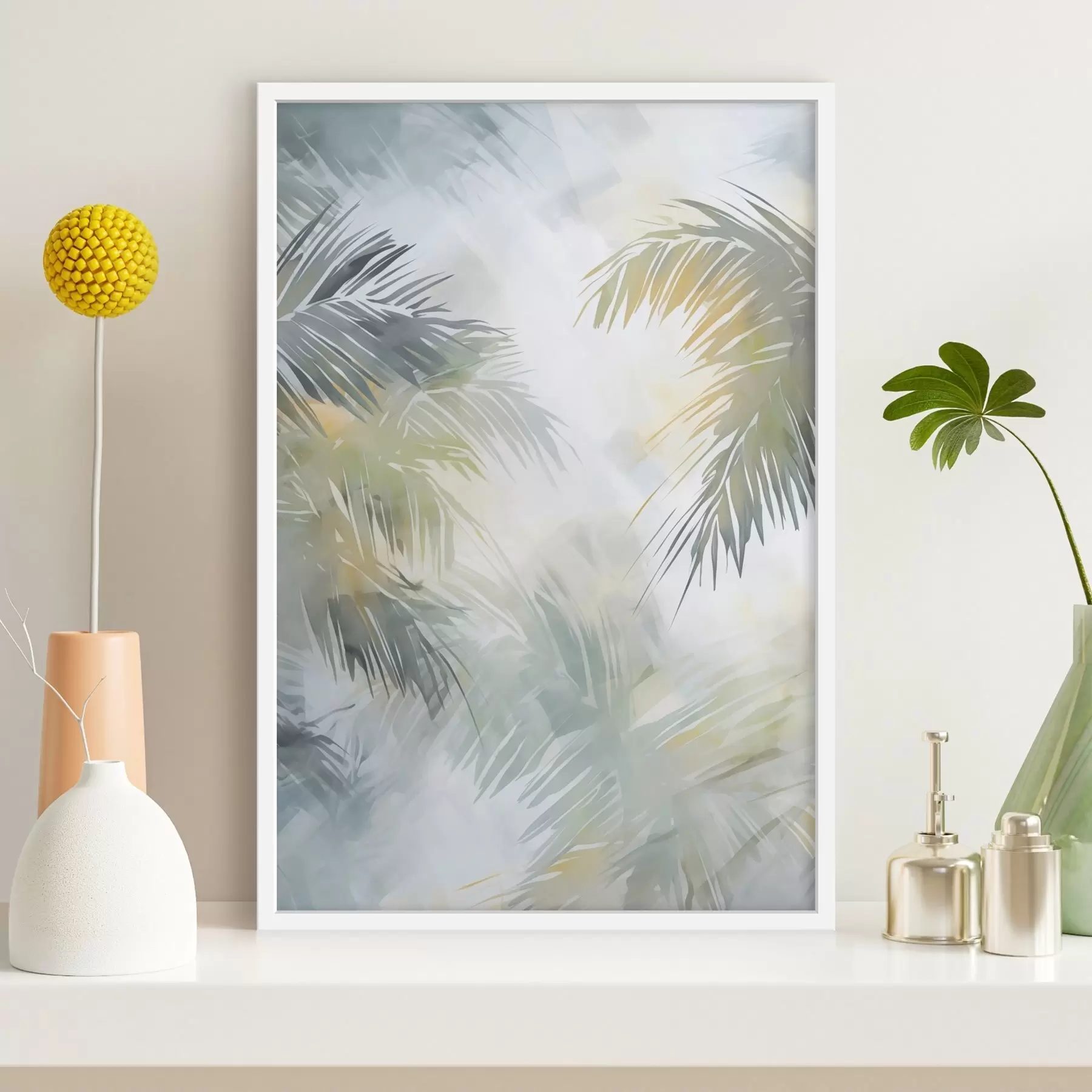 murales de pared Imitación abstracta de la vegetación en la pintura f48687