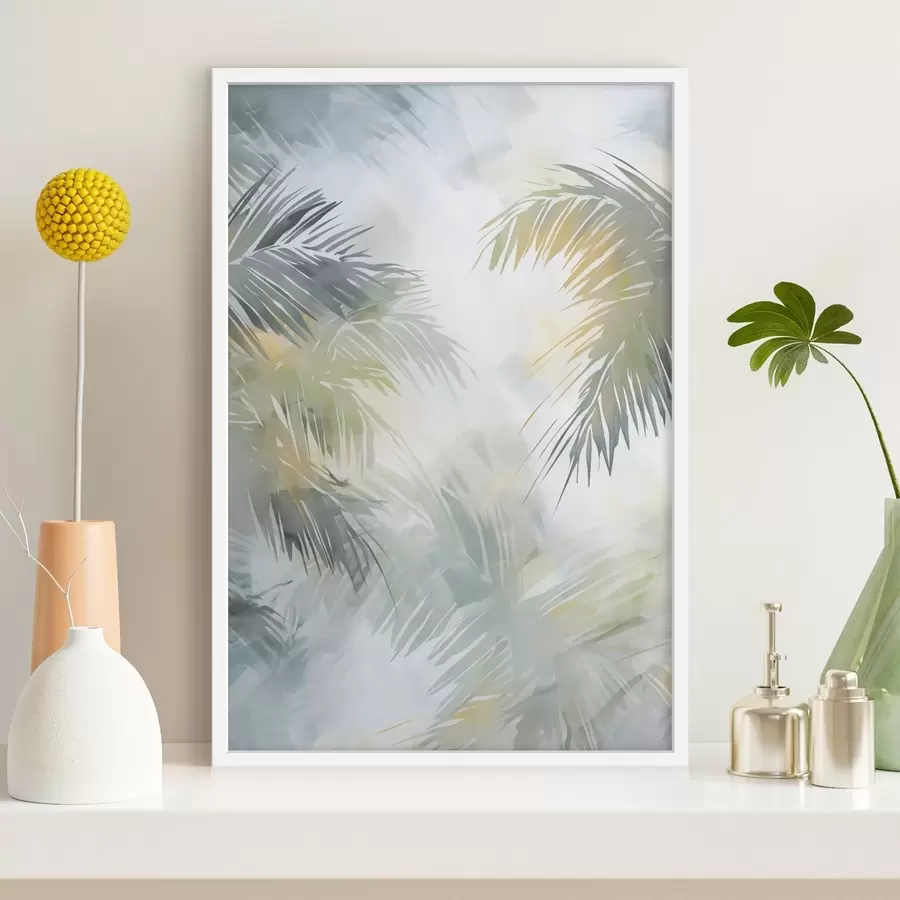 murales de pared Imitación abstracta de la vegetación en la pintura f48687