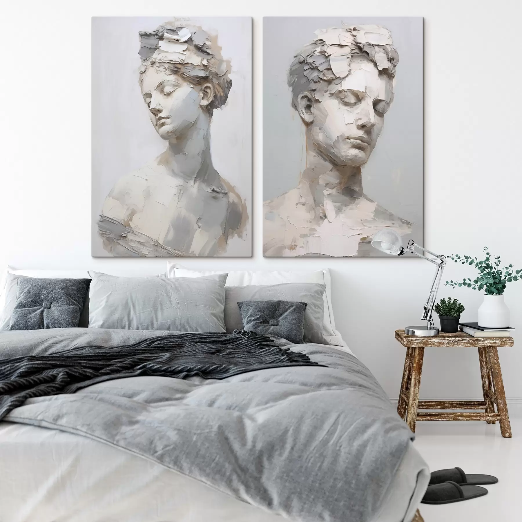 murales de pared Busto antiguo que imita una pintura m30293