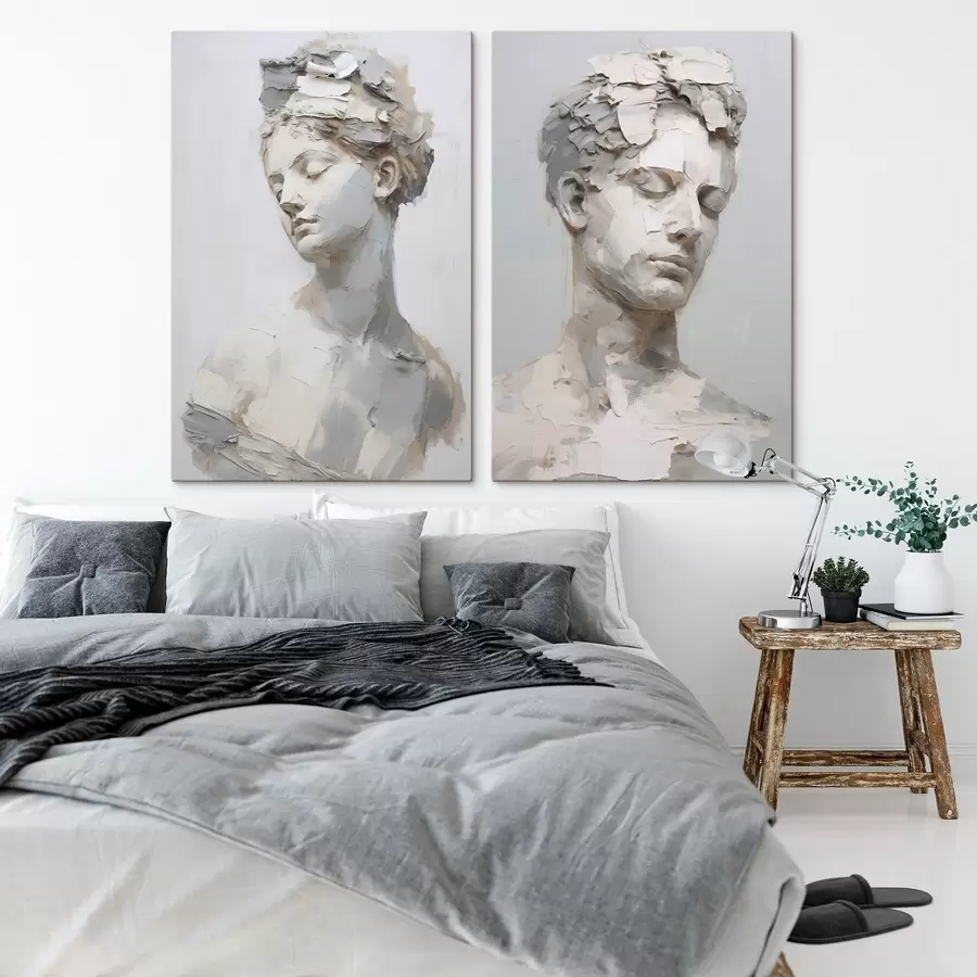 murales de pared Busto antiguo que imita una pintura m30293