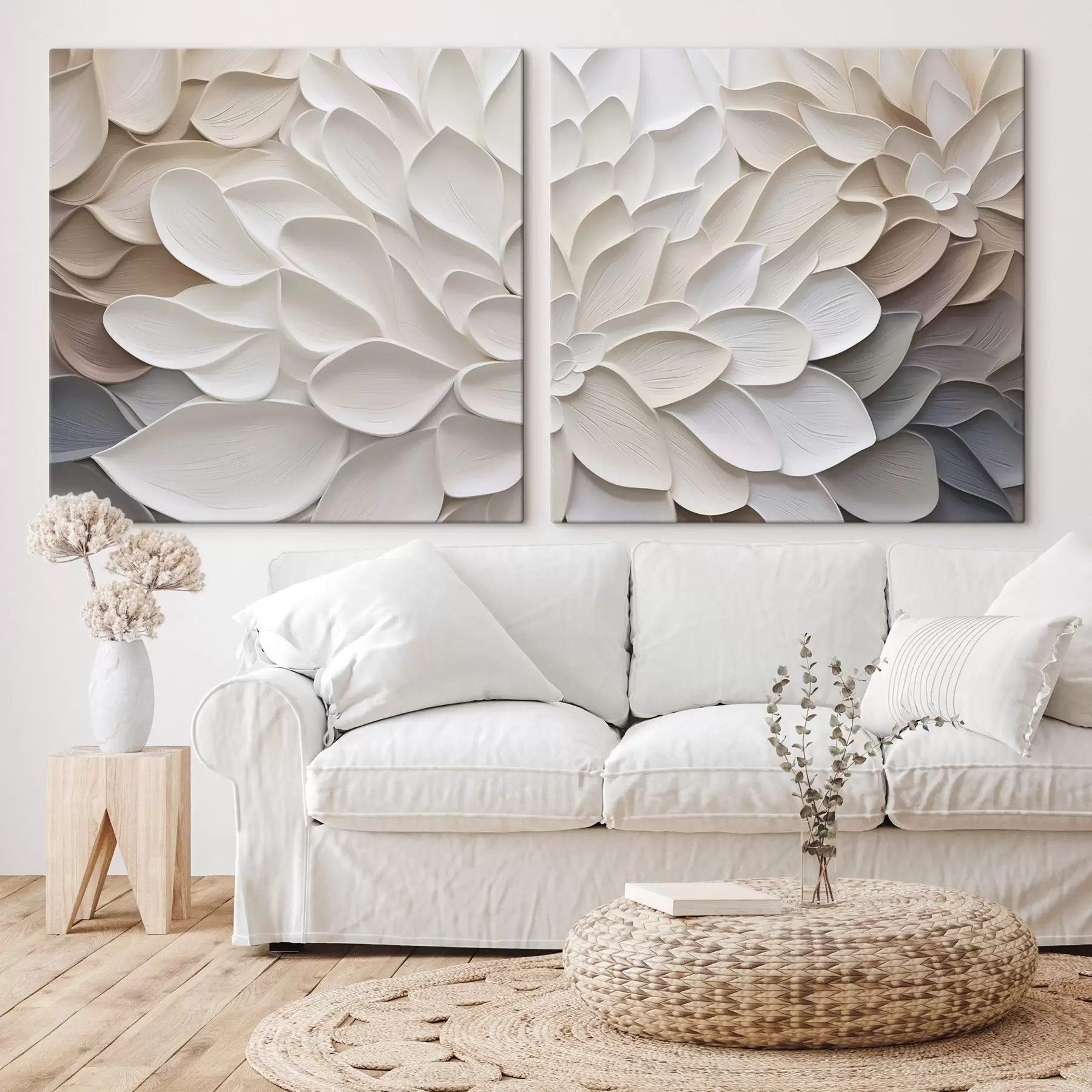 murales de pared Pétalos abstractos: imitación de una pintura m30296