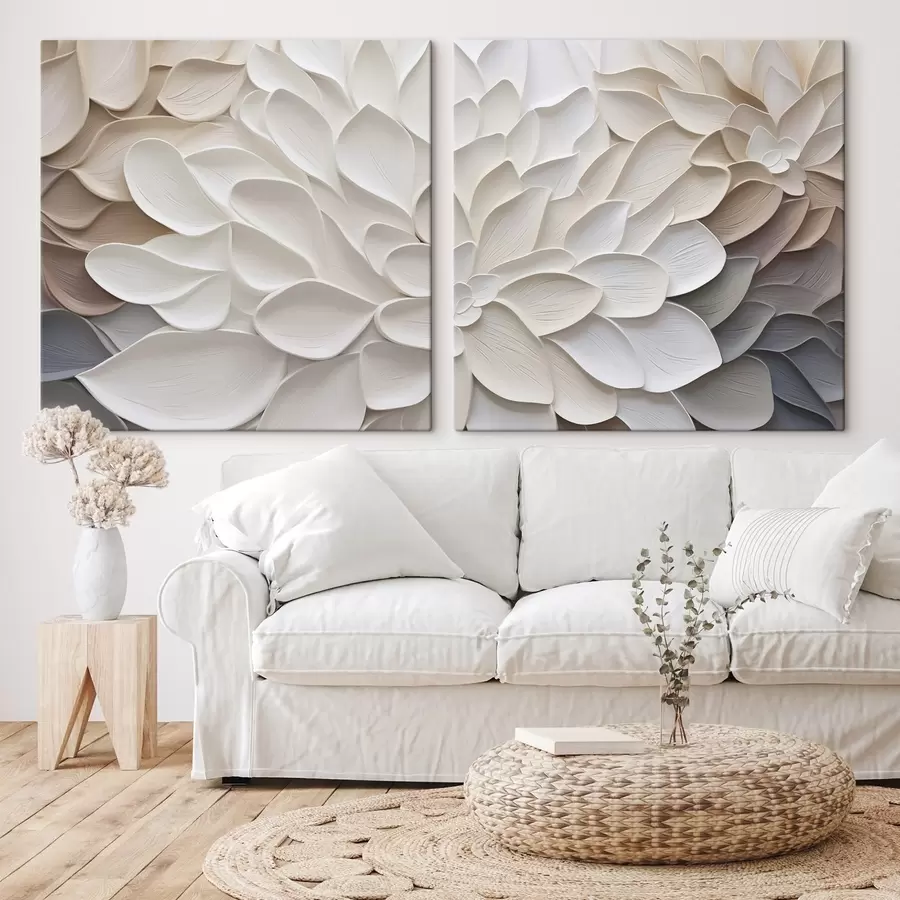 murales de pared Pétalos abstractos: imitación de una pintura m30296