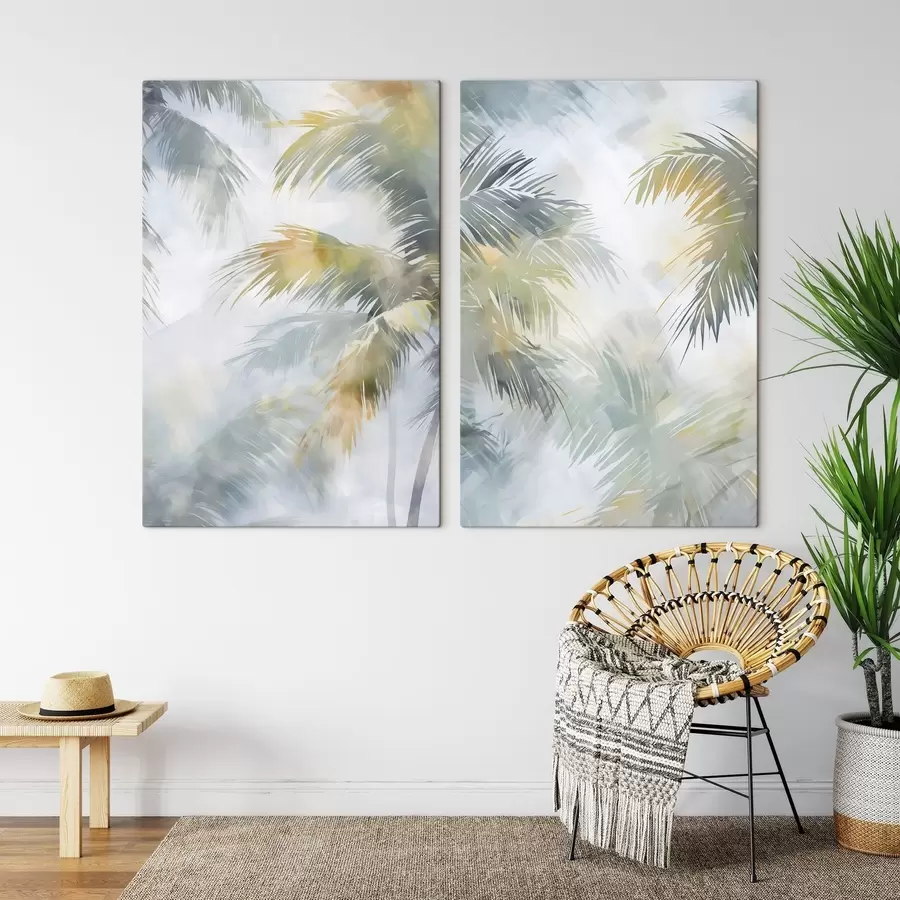 murales de pared Imitación abstracta de la vegetación en la pintura m30301