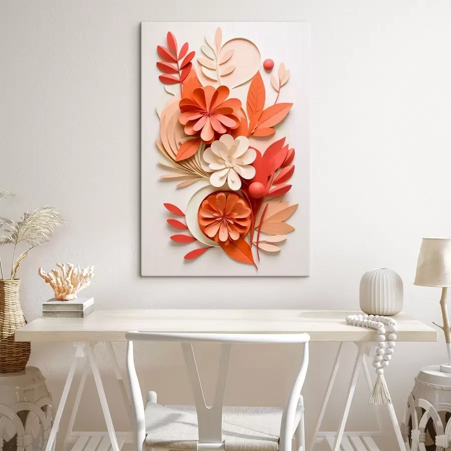 murales de pared Composición floral luminosa en tonos cálidos s48600