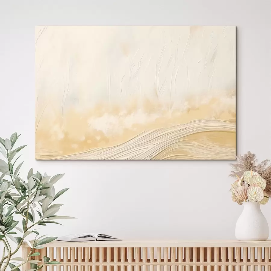 murales de pared Paisaje abstracto con suaves ondulaciones y tonos claros s48617