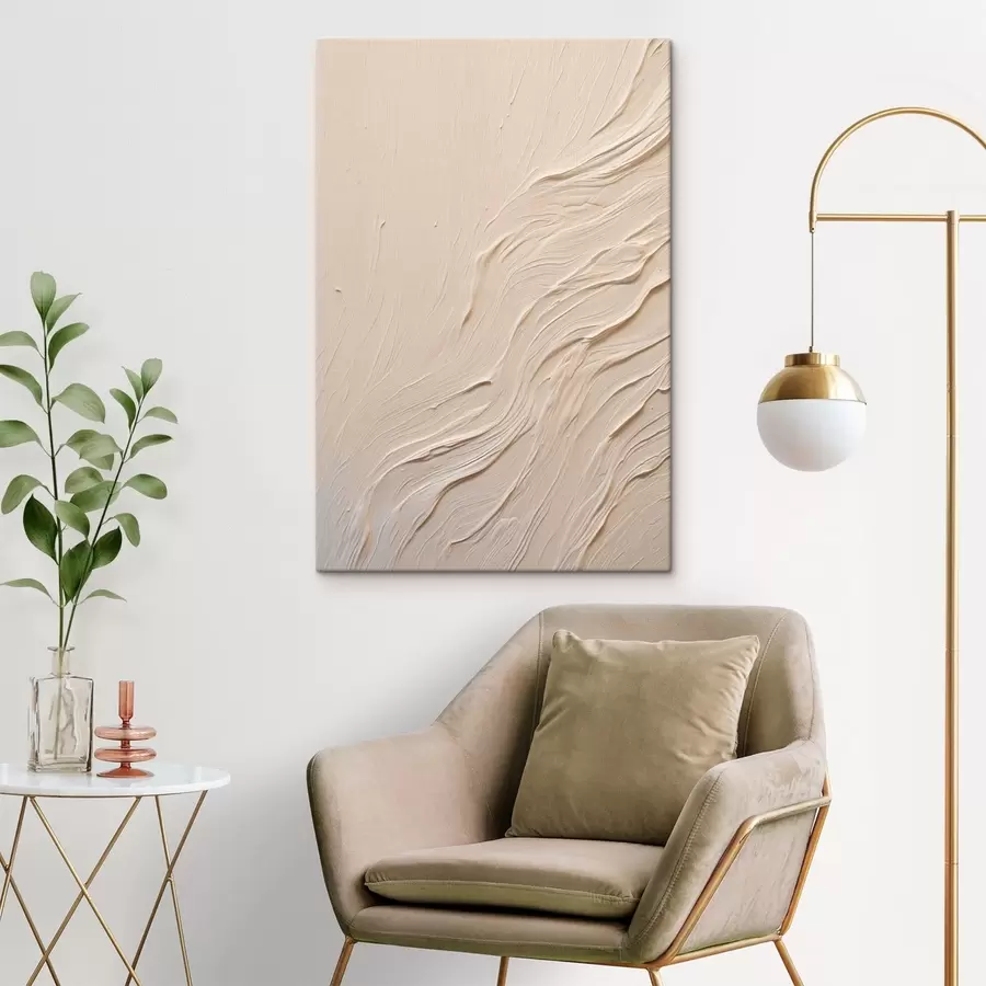 murales de pared Textura pictórica abstracta con líneas onduladas y fluidas s48624