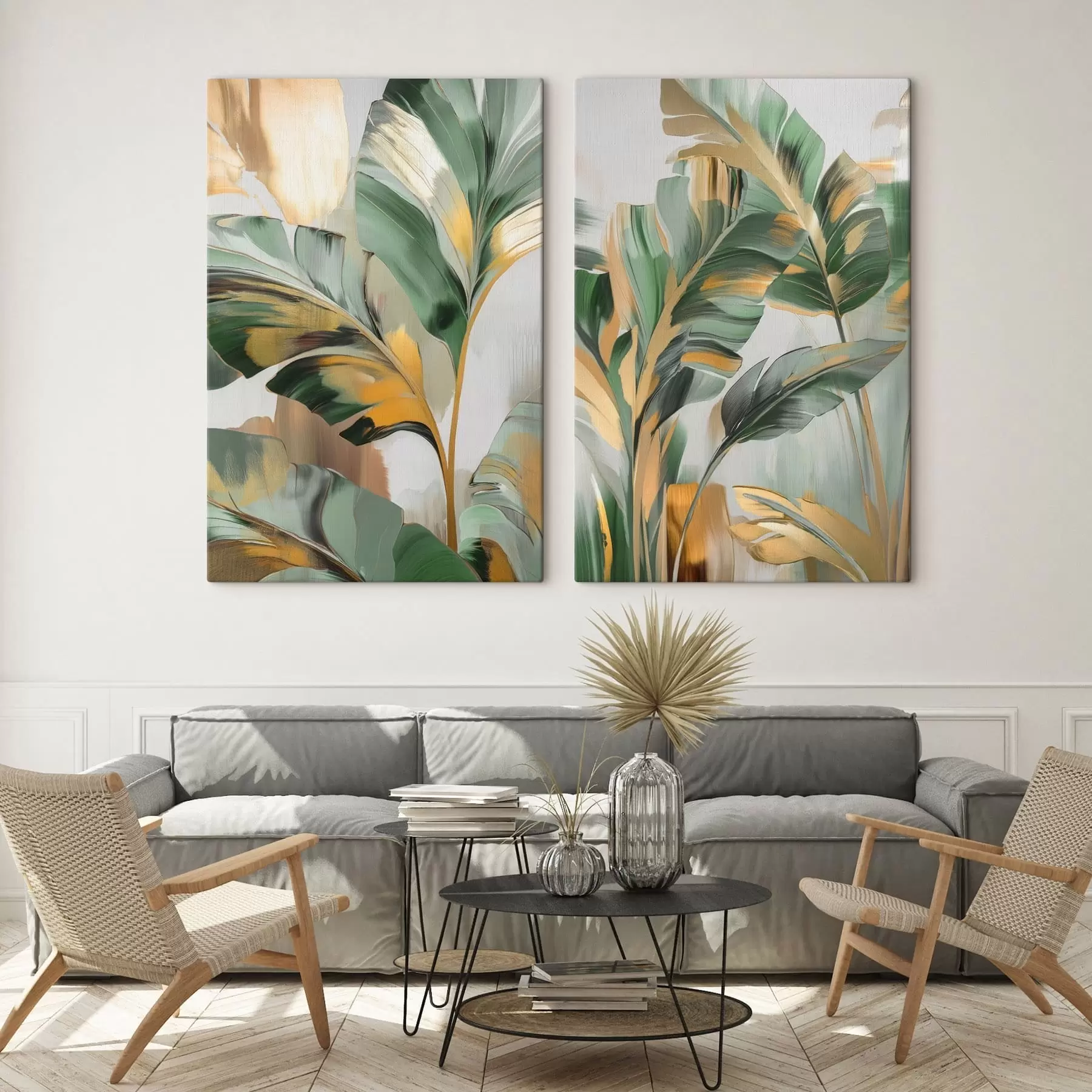 murales de pared Hojas tropicales abstractas m30289
