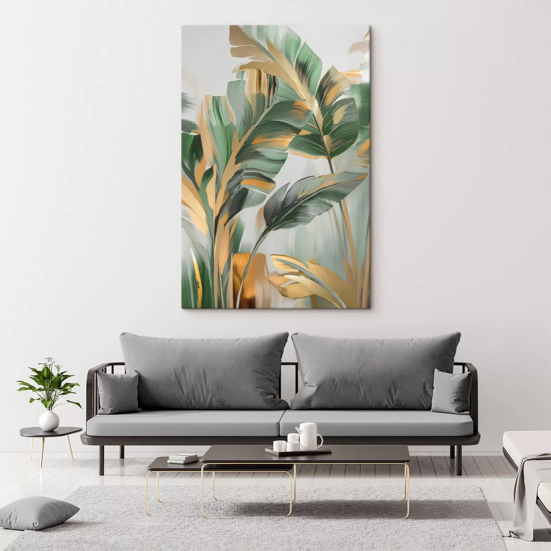 murales de pared Hojas tropicales abstractas s48664
