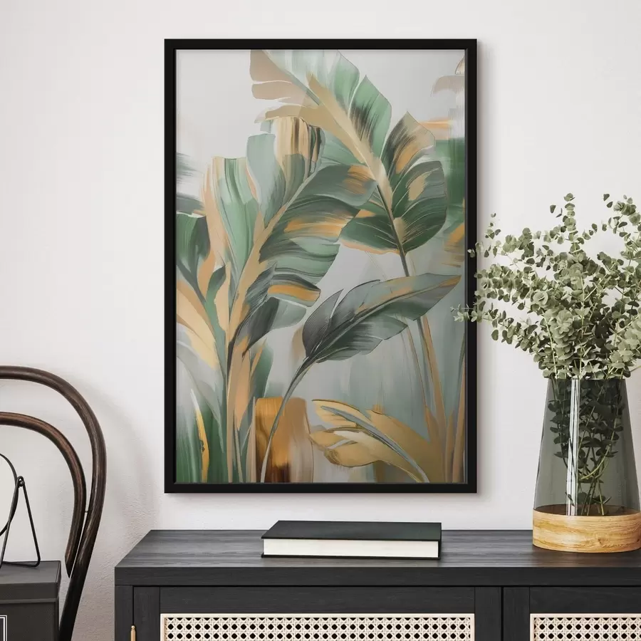 murales de pared Hojas tropicales abstractas f48664