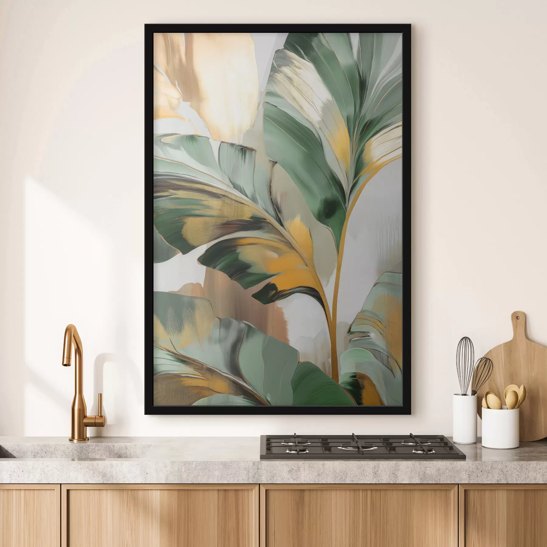 murales de pared Hojas tropicales abstractas f48665