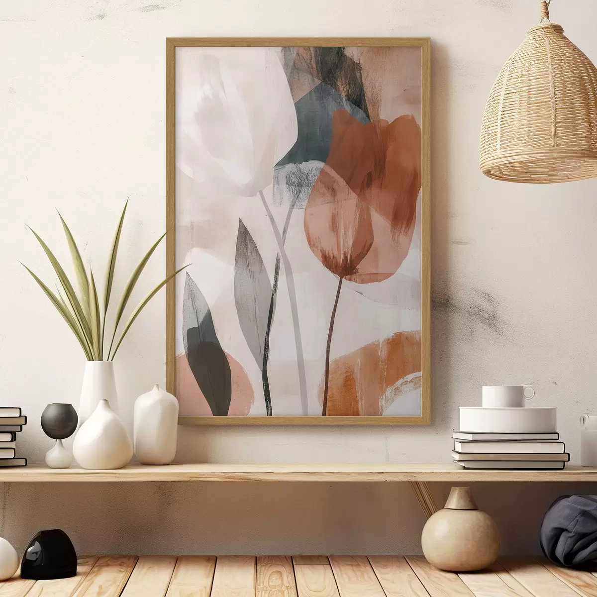 Poster flores abstractas f48715