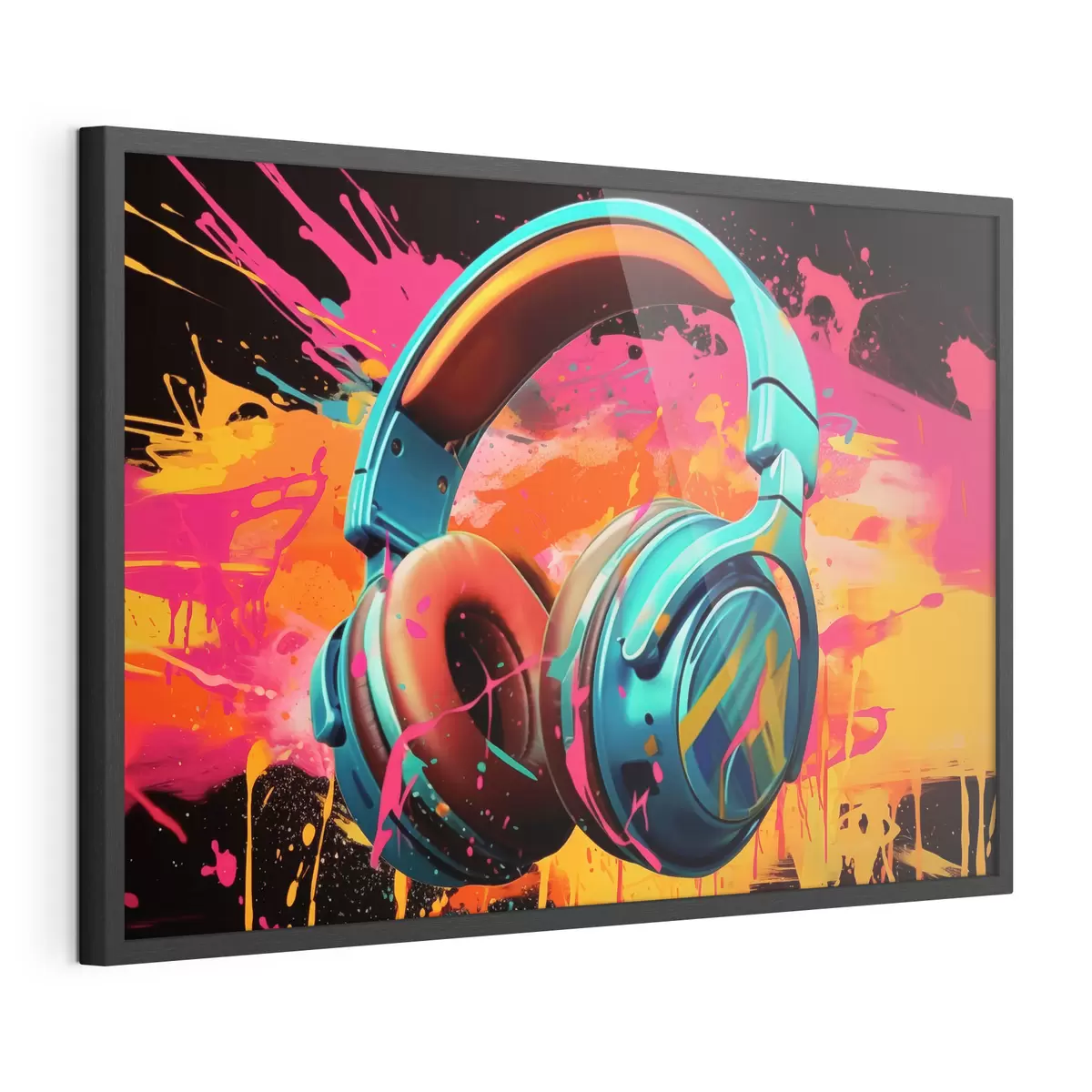 Poster Auriculares de colores vivos f48720