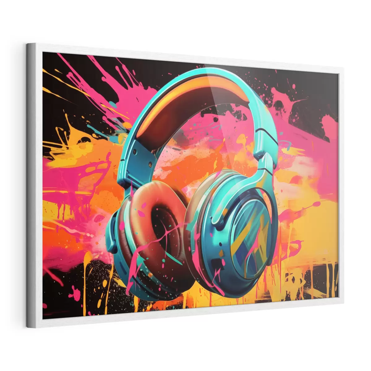 Poster Auriculares de colores vivos f48720