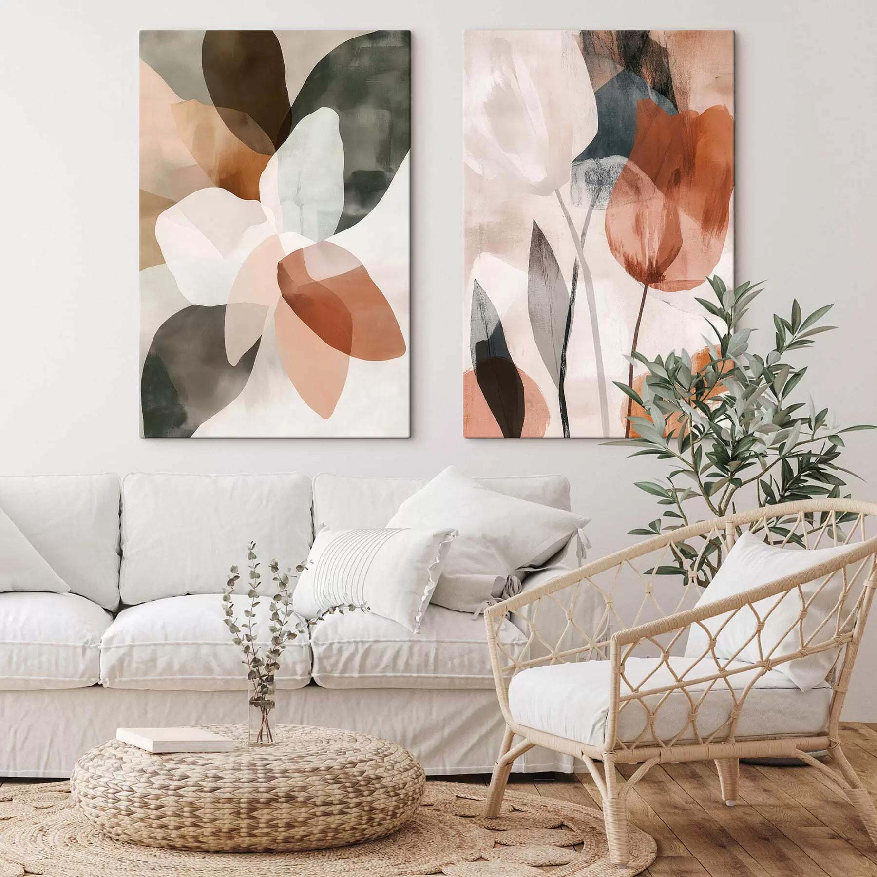 murales de pared flores abstractas m30309