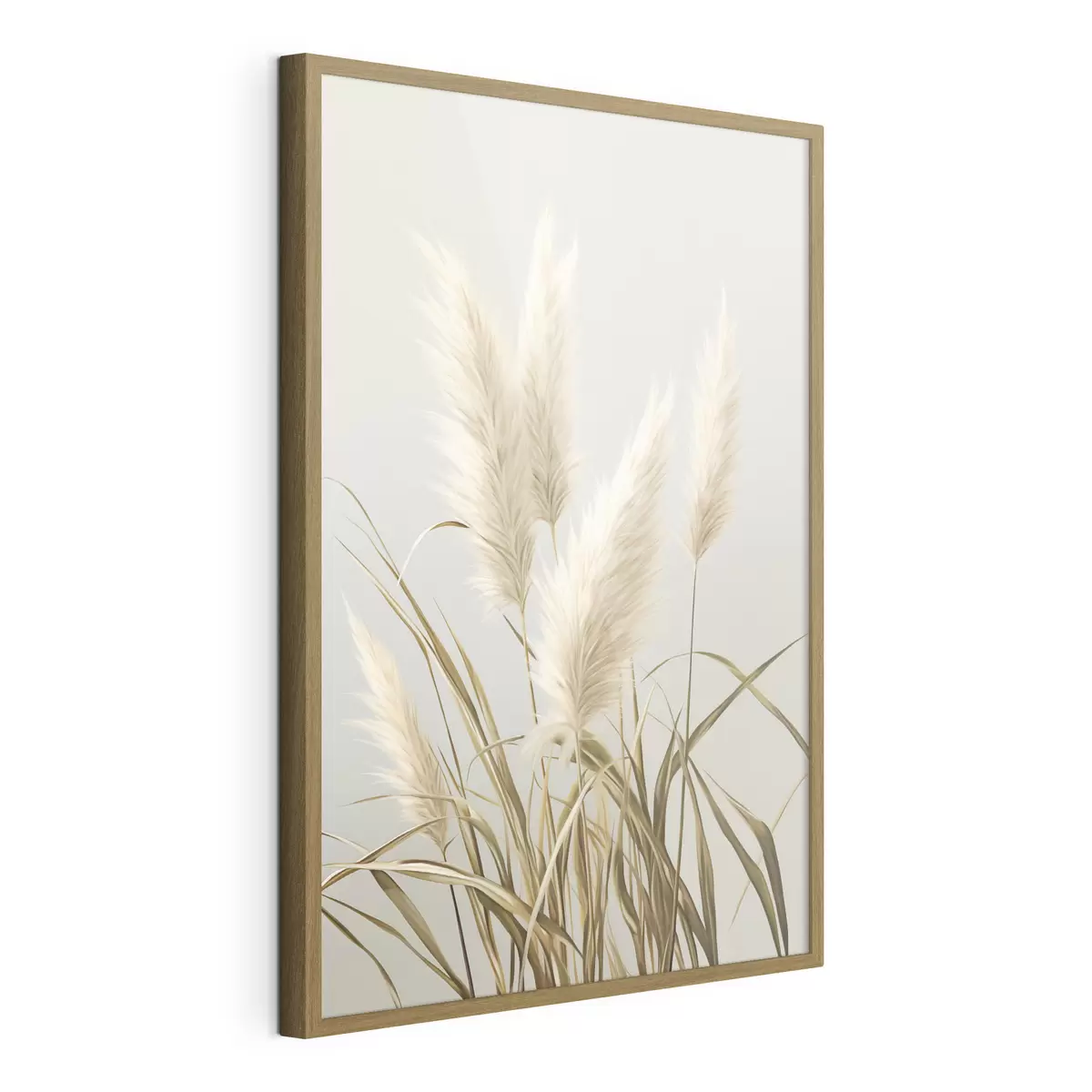Poster Varias plantas altas de hierba de la pampa, con hojas largas y delgadas f48723
