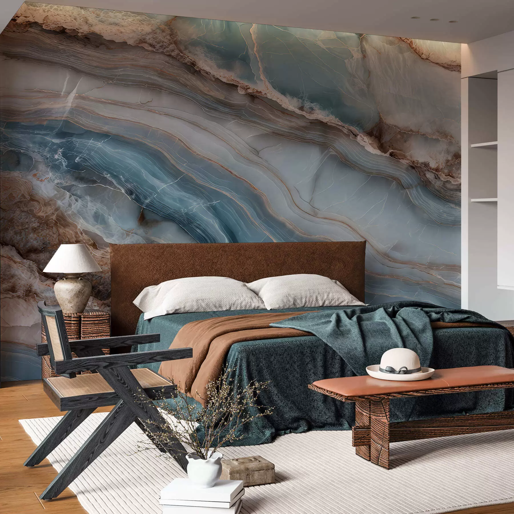 murales de pared Ondas de mármol w05488
