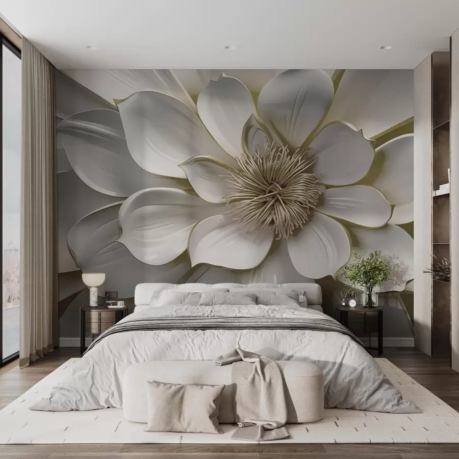 murales de pared Escultura floral w09777