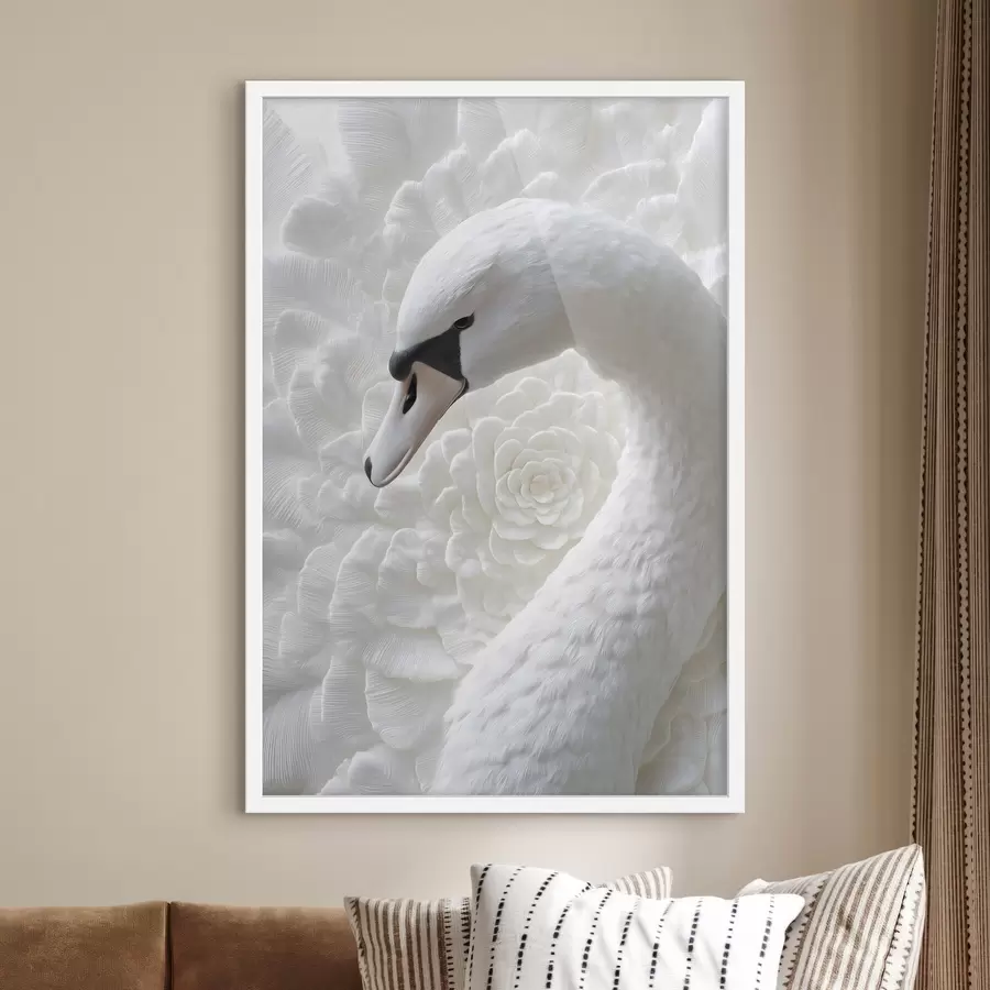 murales de pared un cisne elegante f48781