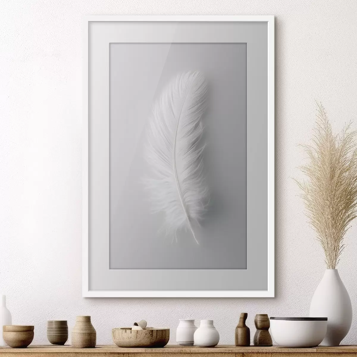 Poster una elegante pluma de cisne f48782