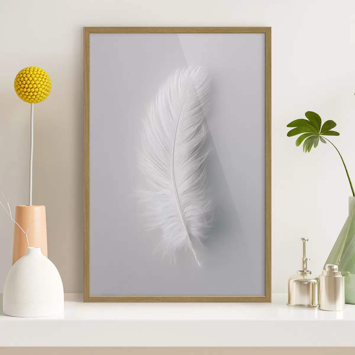 Poster una elegante pluma de cisne f48782