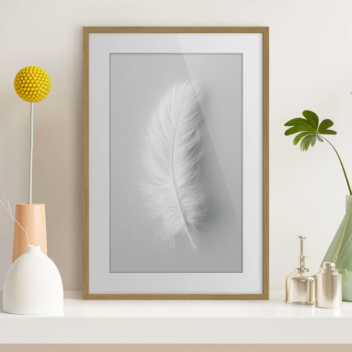 Poster una elegante pluma de cisne f48782