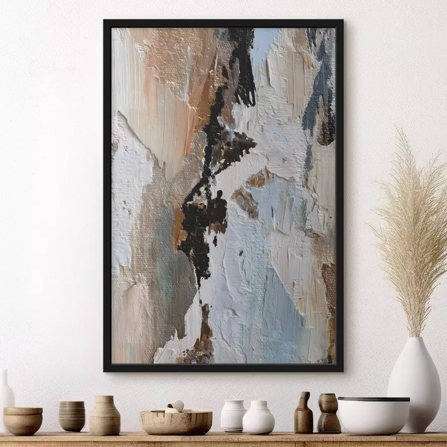 murales de pared abstracción expresiva; imitación de la pintura f48784