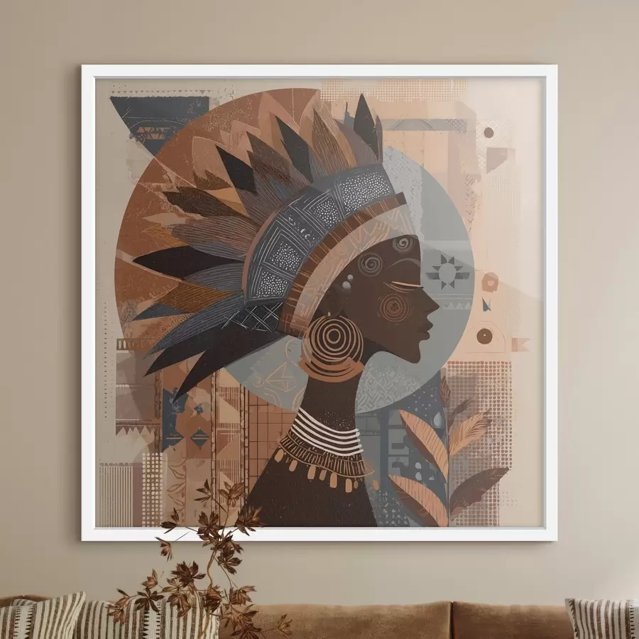 murales de pared mujer africana f48794