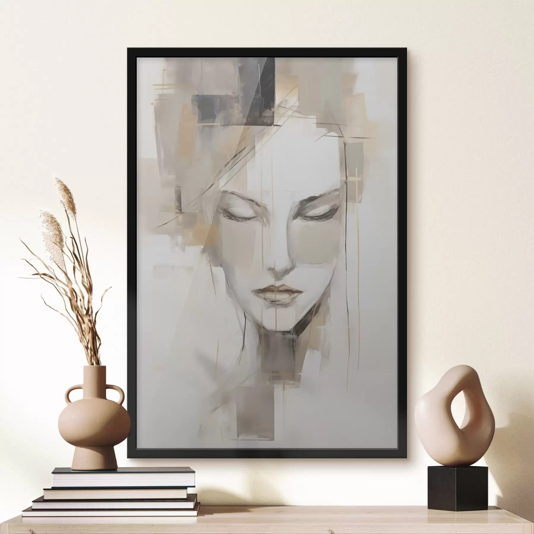 murales de pared Retrato femenino abstracto f48761