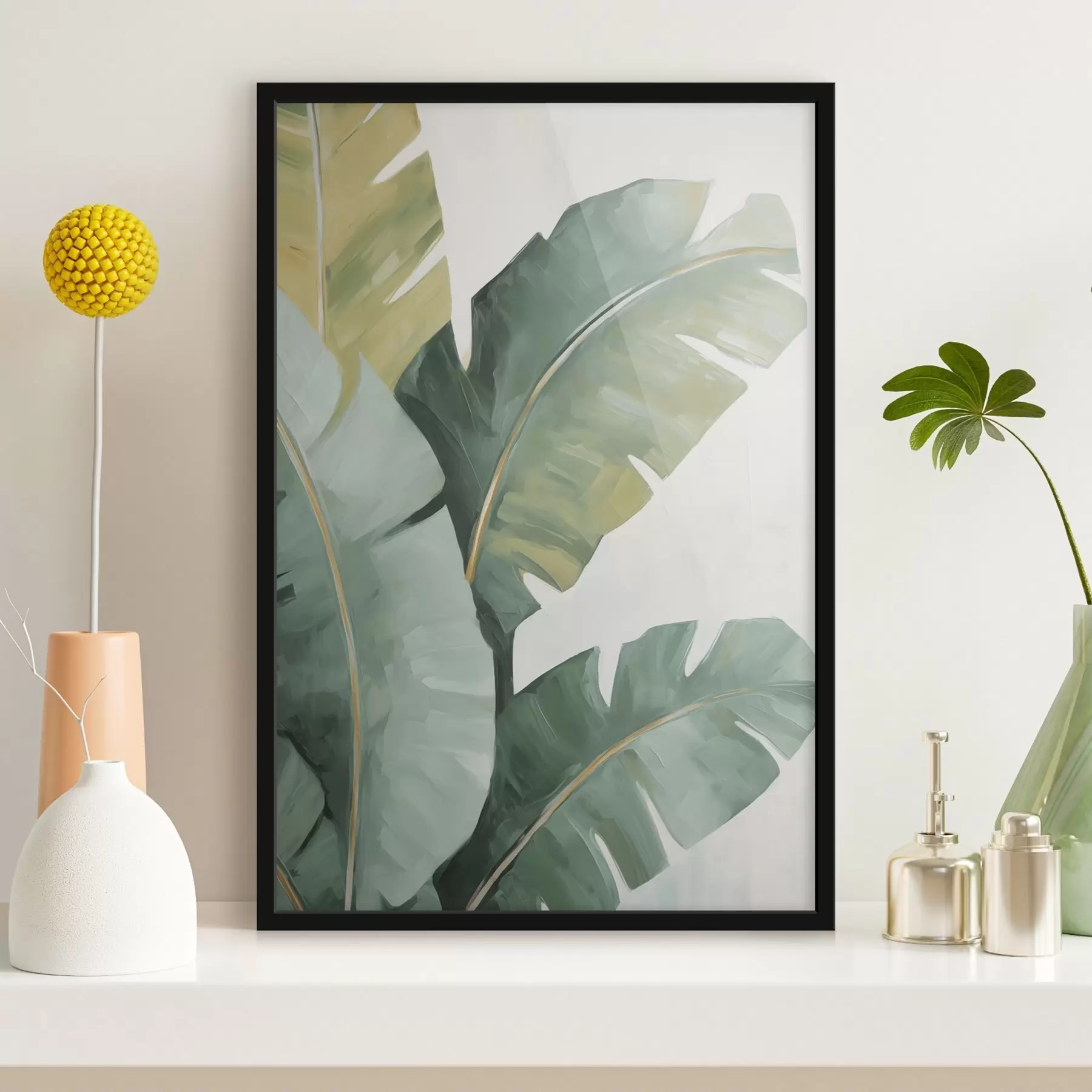 murales de pared Pintura que imita el follaje f48764