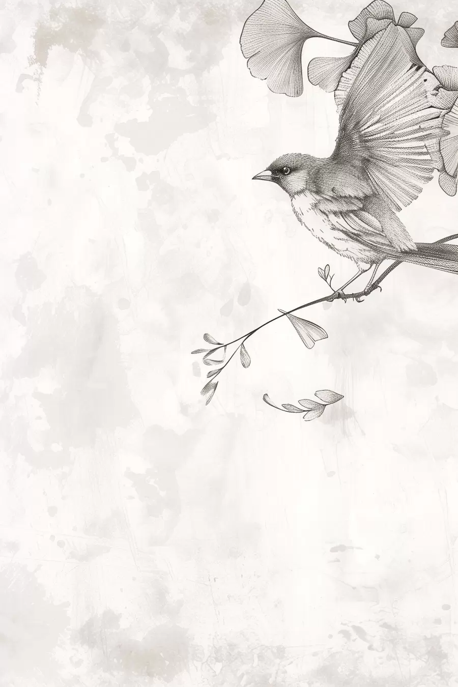 murales de pared Pájaro en las ramas s48907