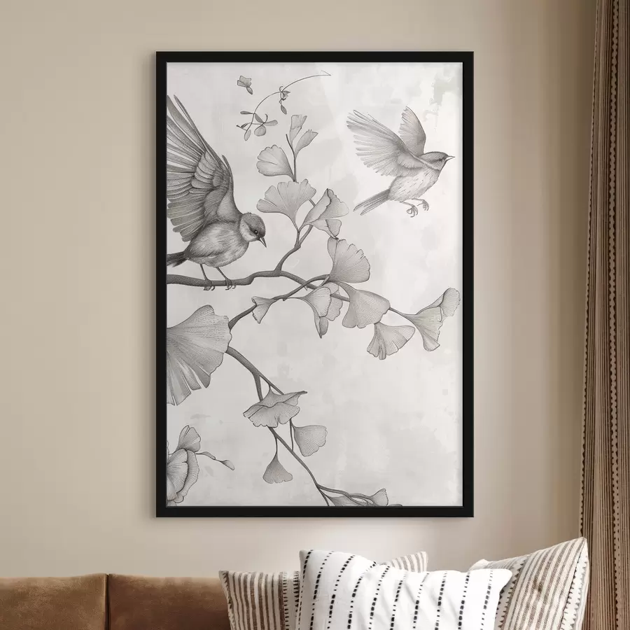 murales de pared Pájaros en las ramas f48906