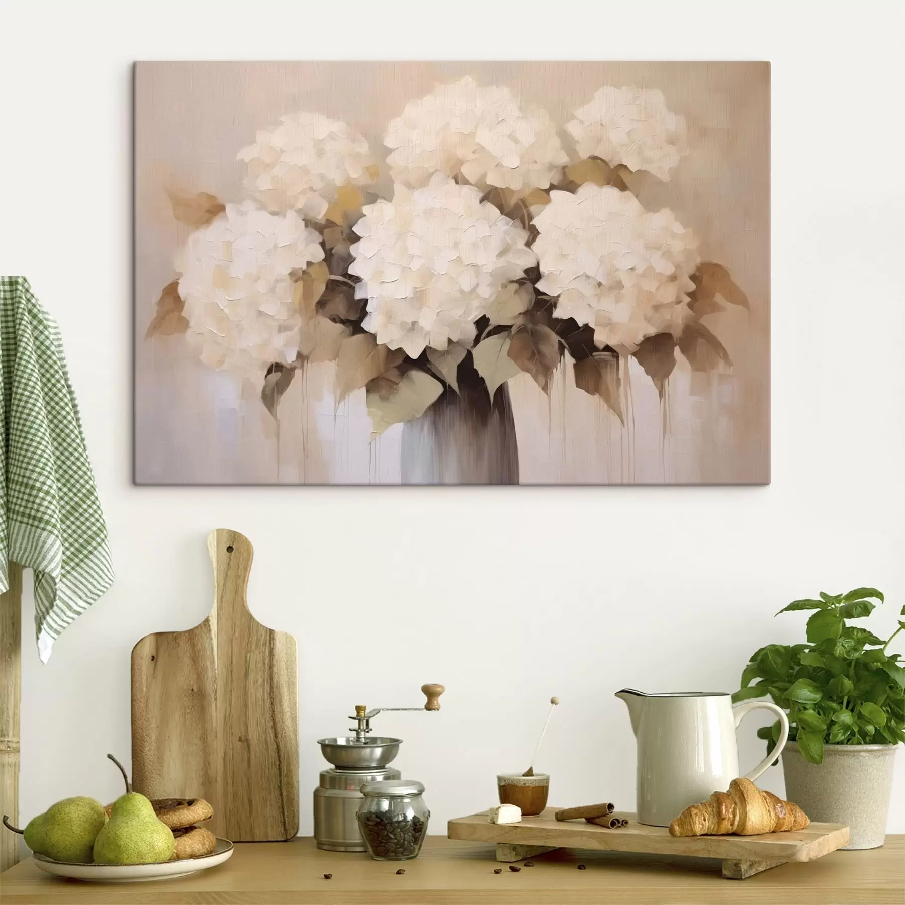 murales de pared Hortensia de estilo vintage s48945
