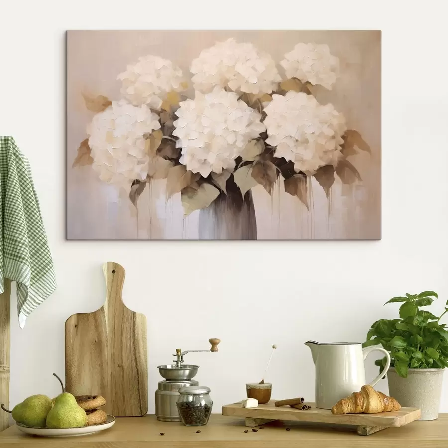 murales de pared Hortensia de estilo vintage s48945