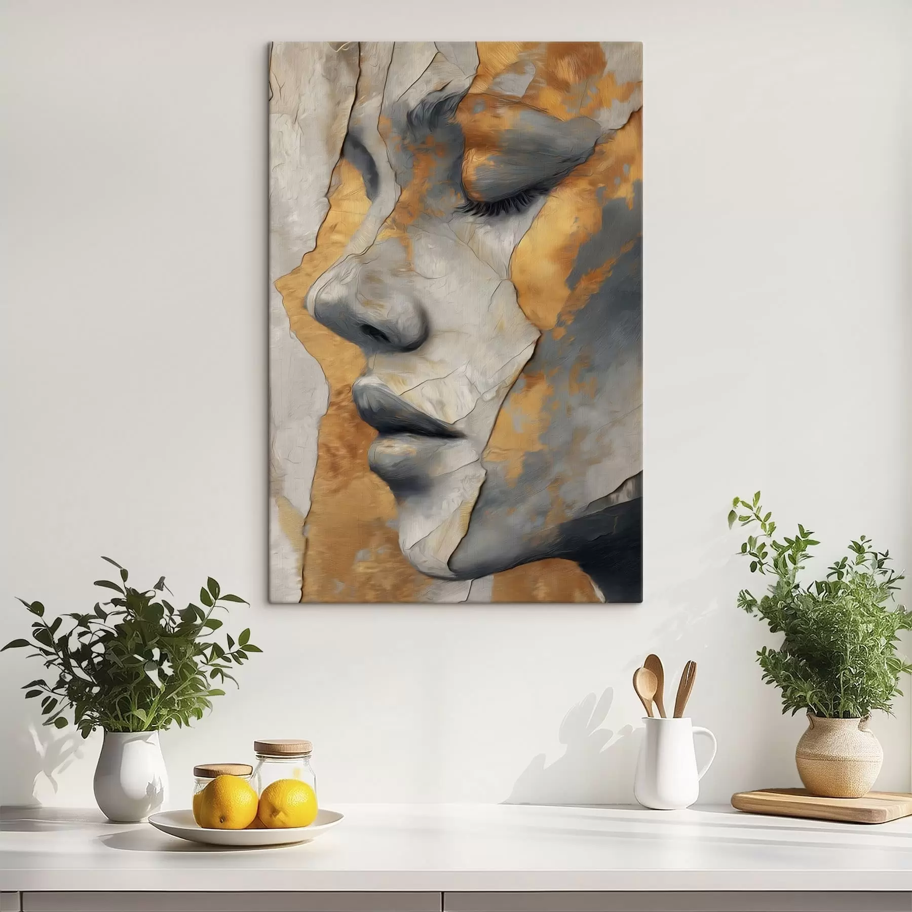 murales de pared Retrato abstracto de un rostro s48951