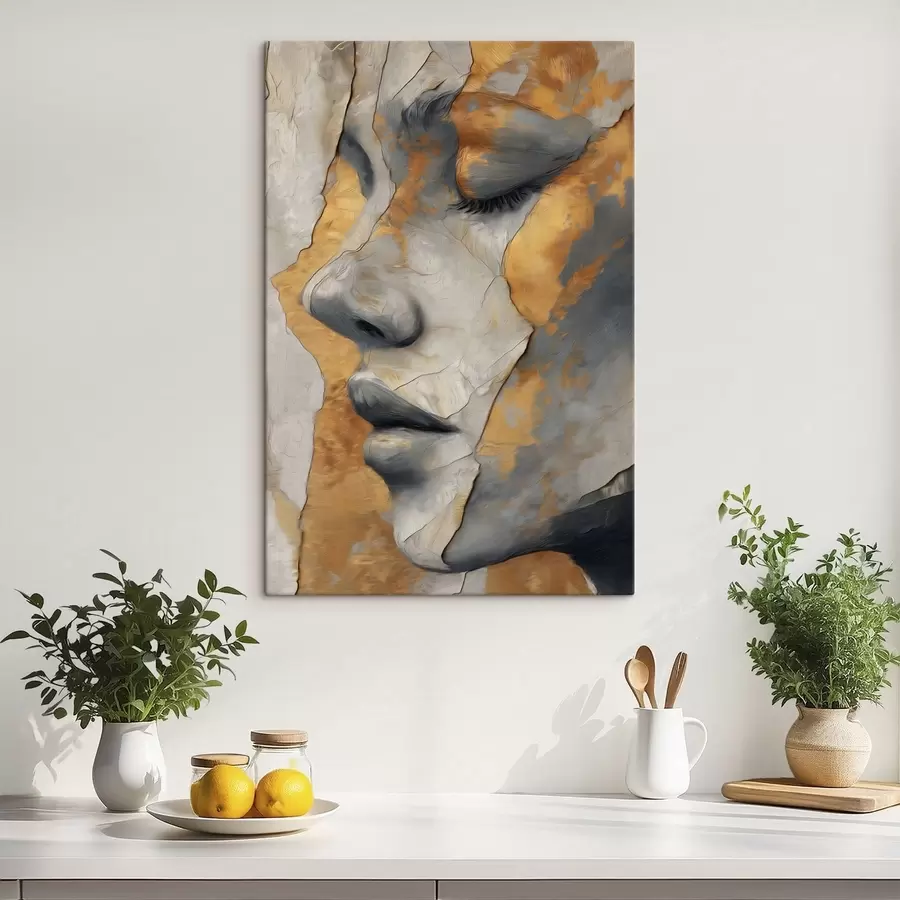 murales de pared Retrato abstracto de un rostro s48951